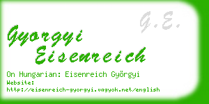 gyorgyi eisenreich business card