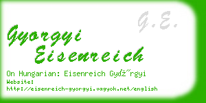 gyorgyi eisenreich business card